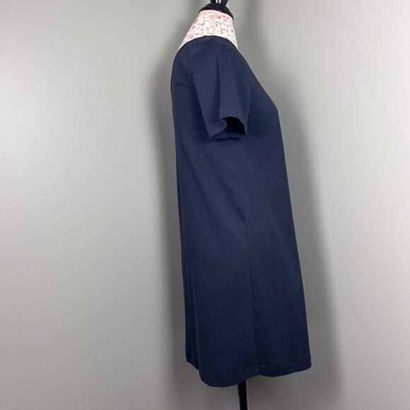 Cos One Shoulder Dress Navy Blue Short Sleeve Asymmetrical Mini T-Shirt Small - Picture 6 of 10